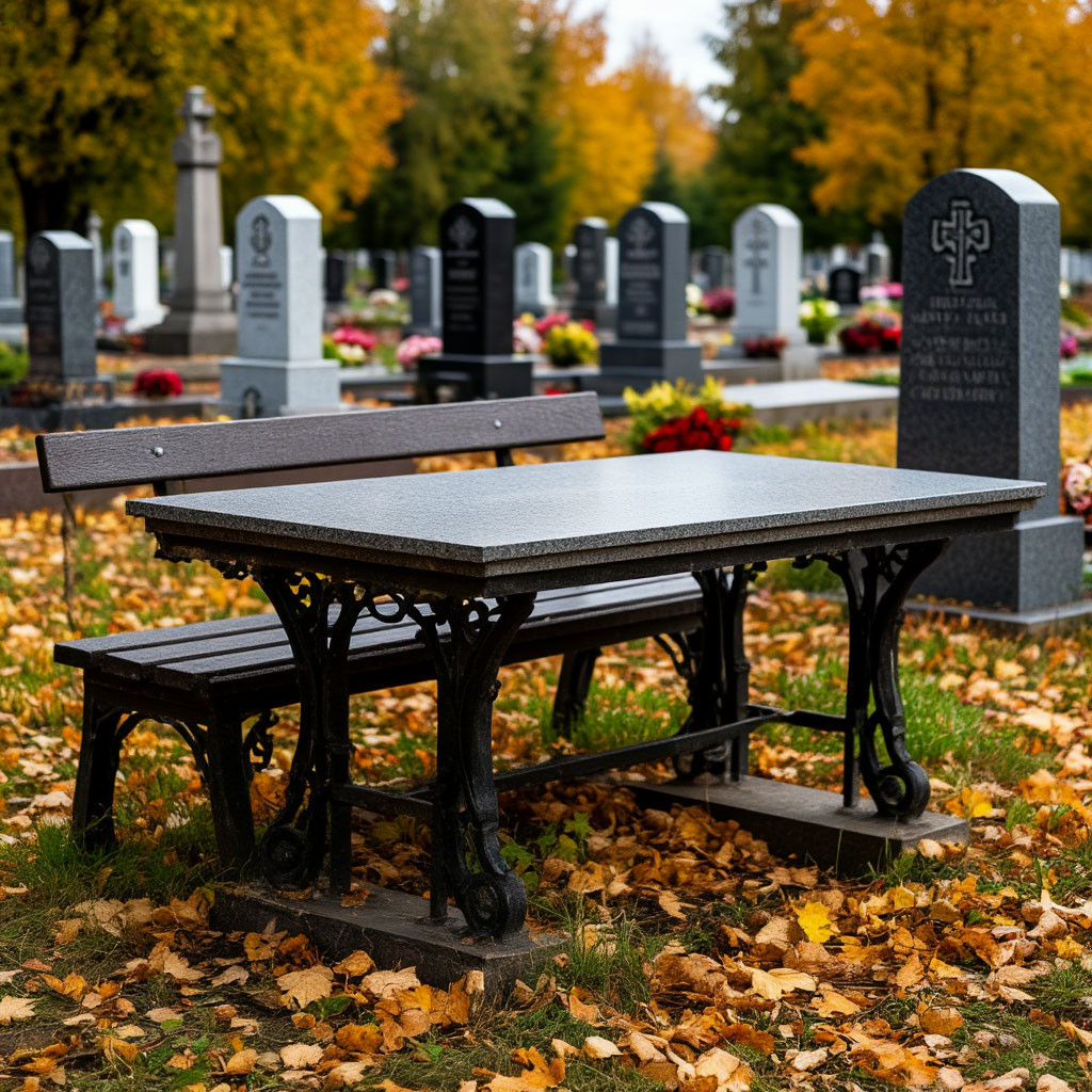 Stol-i-lavka-na-kladbishche